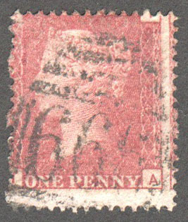 Great Britain Scott 33 Used Plate 124 - IA - Click Image to Close